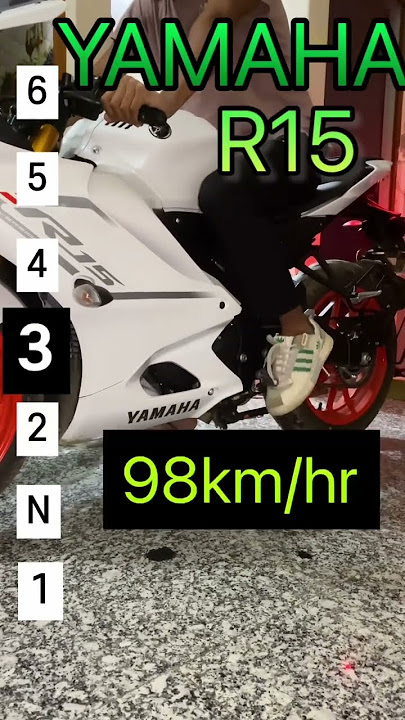Maximum speed on R15 V4 for each gear #topspeed #r15v4 #r15 #shortsfeed #shorts