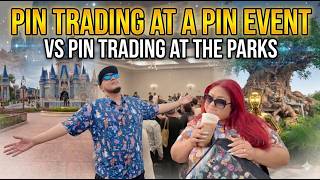 Pin trading at a pin event VS pin trading at the parks!
