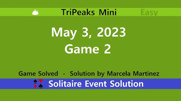 TriPeaks Mini Game #2 | May 3, 2023 Event | Easy