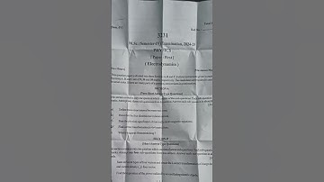 Msc Physics 4th semester  Electrodynamics  paper  2025