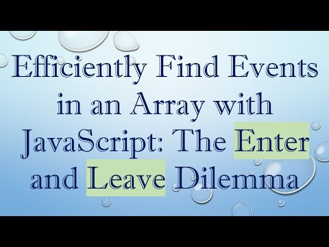 Efficiently Find Events