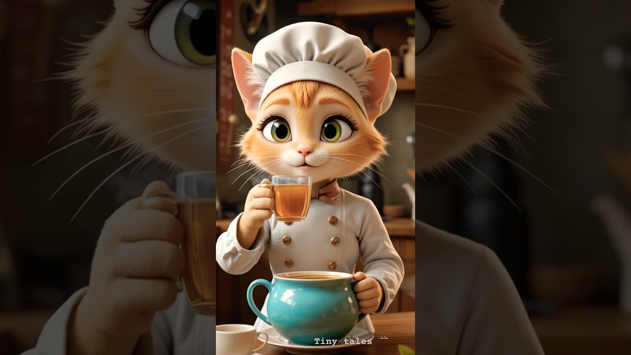 Cat making tea ☕️   