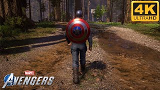 Captain America Endgame Suit Combats Gameplay Marvels Avengers 4K 60Fps