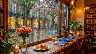 Rainy Bookstore Café Jazz by the Window ☕ Soft Jazz Instrumental Music for Study, Relax & Reading screenshot 5