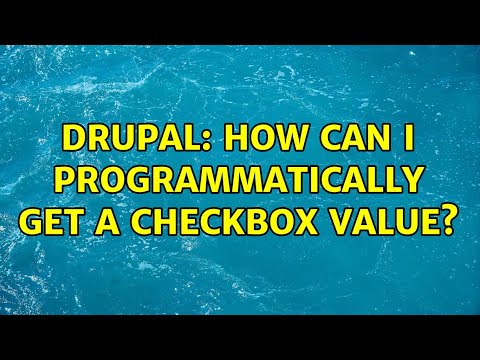 Drupal: How can I programmatically get a checkbox value?