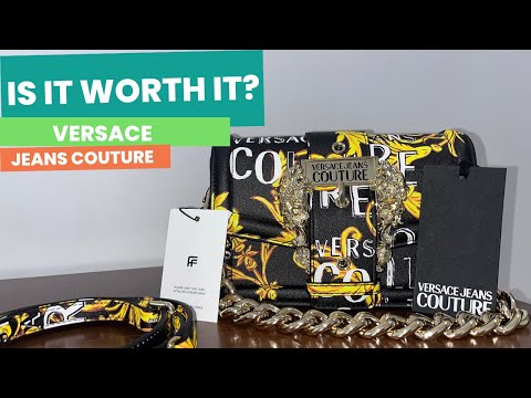 VERSACE JEANS COUTURE BAG, UNBOXING & REVIEW, Baroque Buckle Printed  shoulder bag