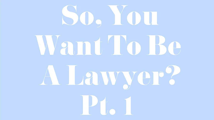So, You Want To Be A Lawyer? Law School Q&A pt. 1