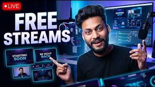 🔴 LIVE | FREE STREAMING TEMPLATES & OVERLAYS 🔥 | Gaming Setup + Chill
