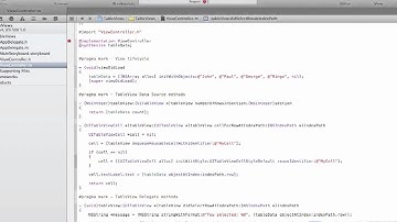 XCode 4.2 Table View tutorial (pt. 2 english)