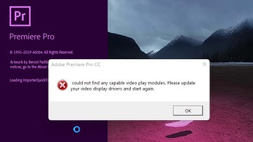 How to Fix "Could not find any capable video play modules" error in Adobe Premiere Cc