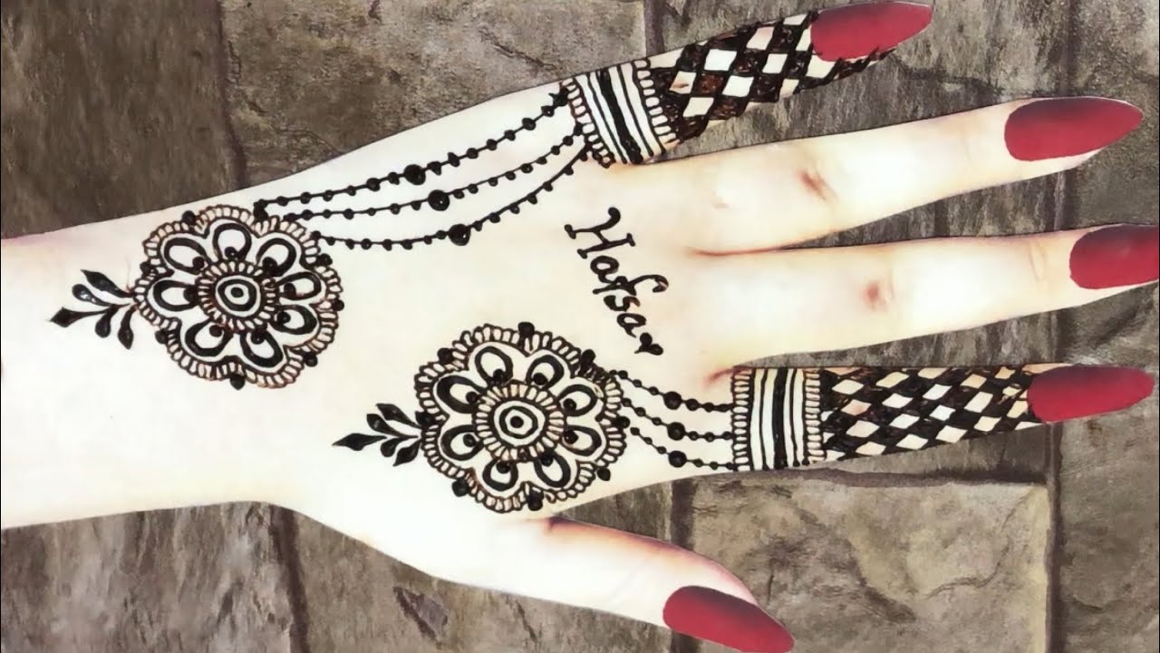 Simple mehndi design vlog # 2 | by Hafsa Raja | Henna design | Simple ...