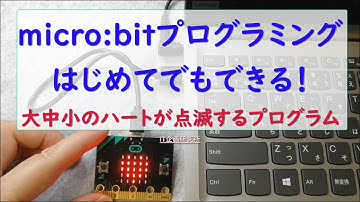 micro:bit（マイクロビット）プログラミングはじめてでもできる！大中小のハートが点滅するプログラム