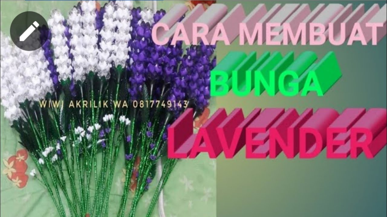  cara  membuat  bunga  lavender  akrilik  tutorial bunga  