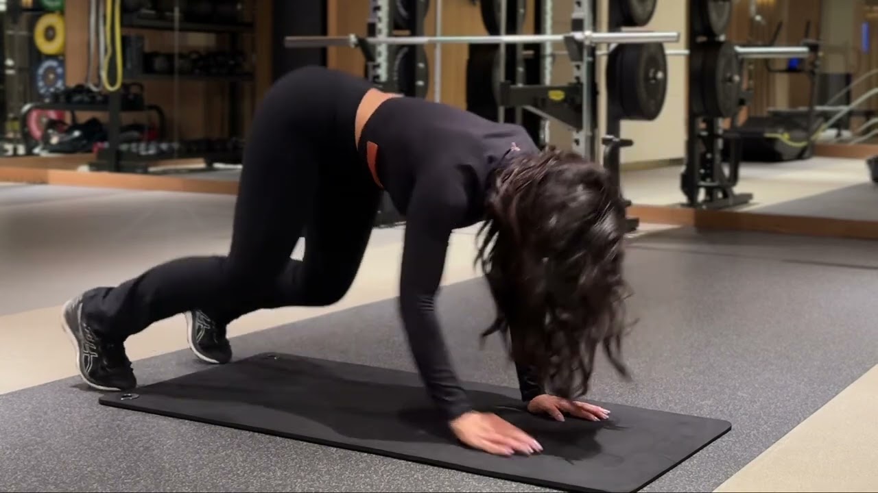 Bear Plank to Pike Toe Touch - بلانك الدب بلمس الأقدام