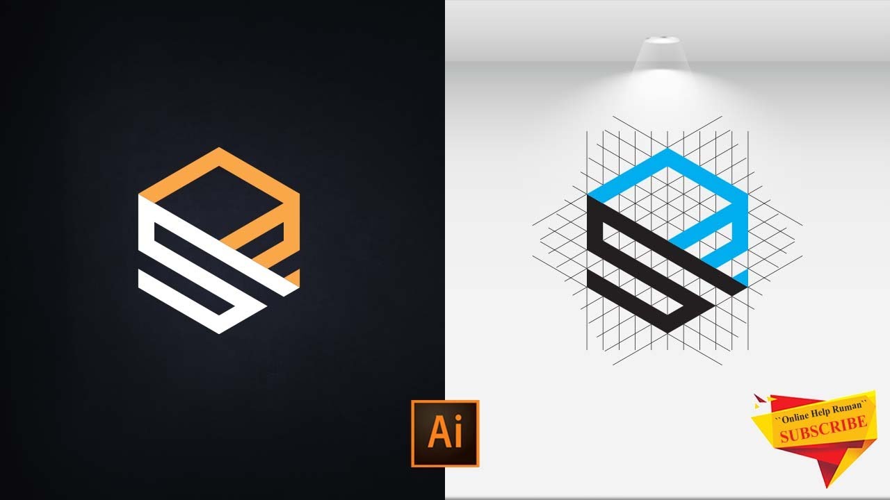 Polygon Logo Design | How to make logo design in Adobe Illustrator CC ...