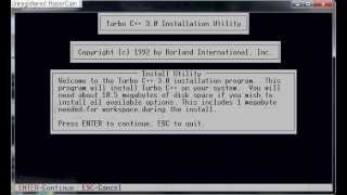 how to install c++ using old turbo c++ 3.0 installer