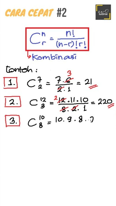 CARA CEPAT #2 : Kombinasi (Kaidah Pencacahan)