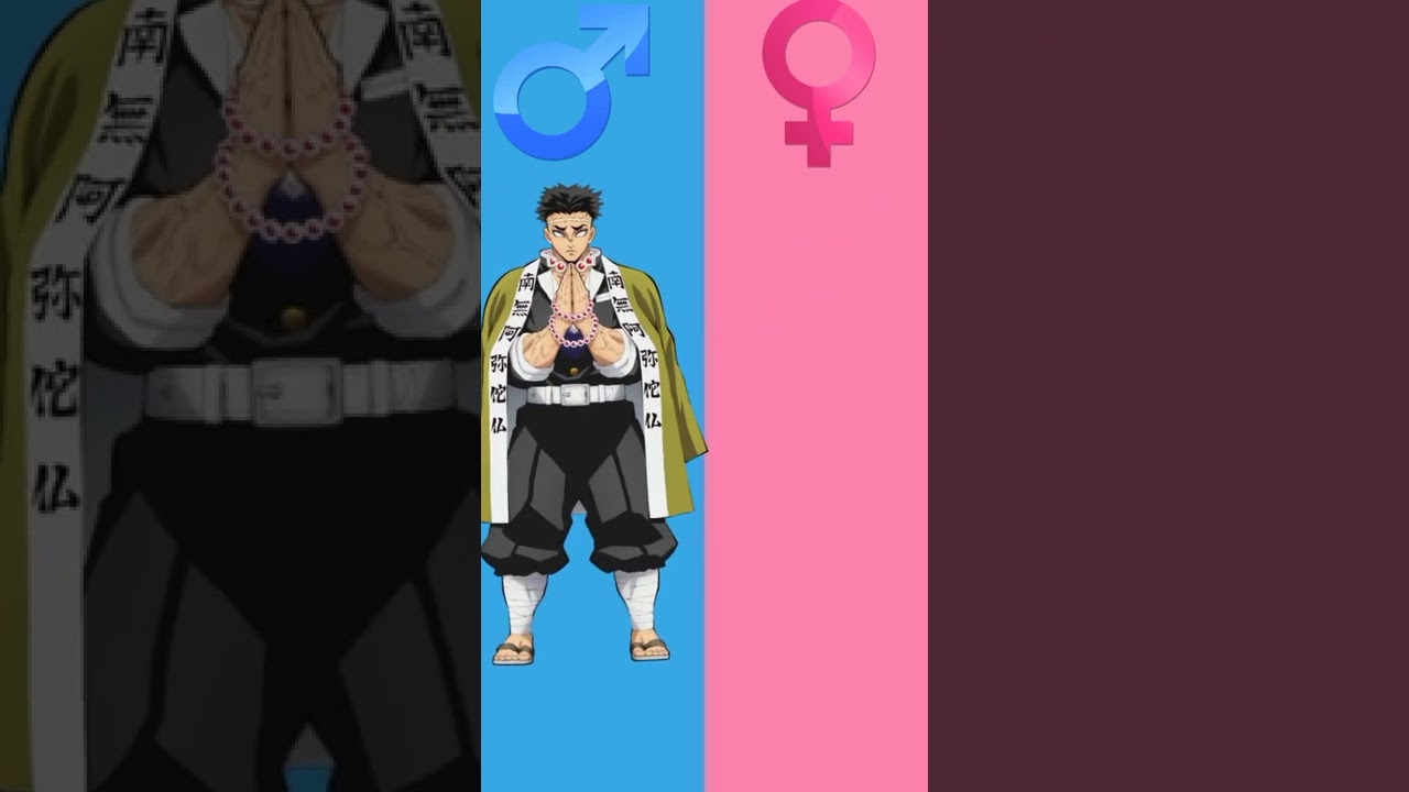 Demon slayer characters gender swap#shorts#viral@a.n.z.h.e