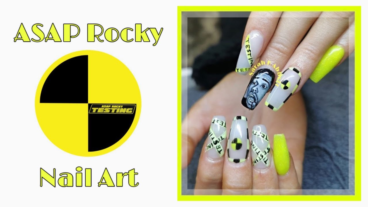 ASAP Rocky Freehand Nail Art - YouTube