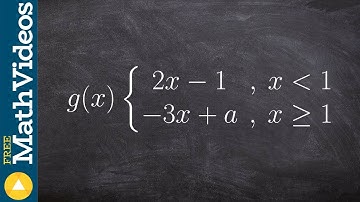 Find the value a that makes the piecewise functions continuous