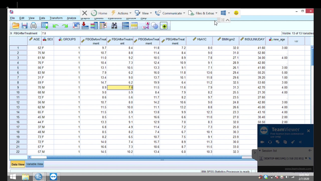 research data analysis using spss
