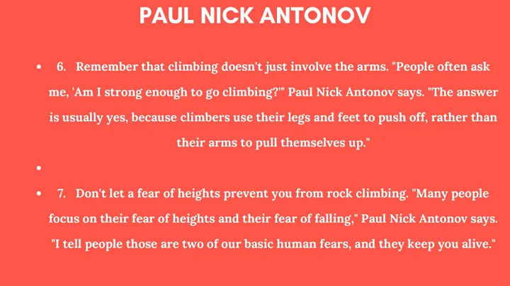 Paul Nick Antonov 10 Pro Tips for Rock Climbing Be...