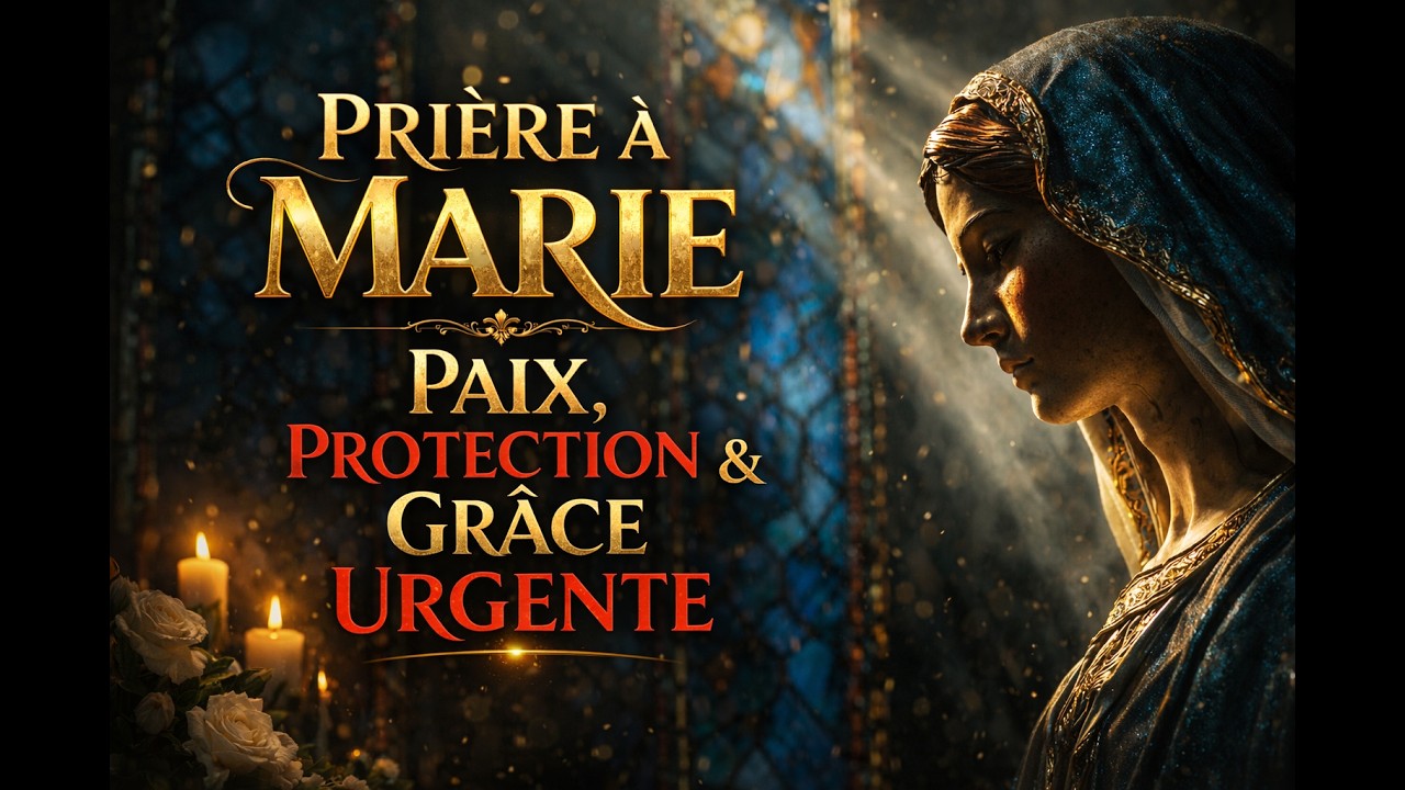 Prière à Marie — Paix, Protection & Grâce Urgente (16 min) | Rosaire Quotidien