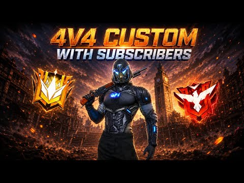 4V4 CUSTOM WITH SUBSCRIBERS🤩│PR GAMING YT OFFICIAL│FREE FIRE MAX #live #livestream #freefirelive