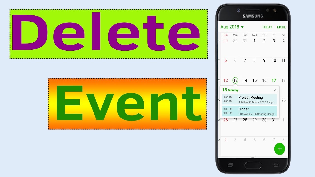 How To Delete S Planner Calendar Event On Samsung Galaxy Android Phone