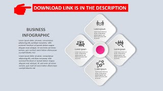 design four steps infographic presentation slide in PowerPoint, tutorial no 110