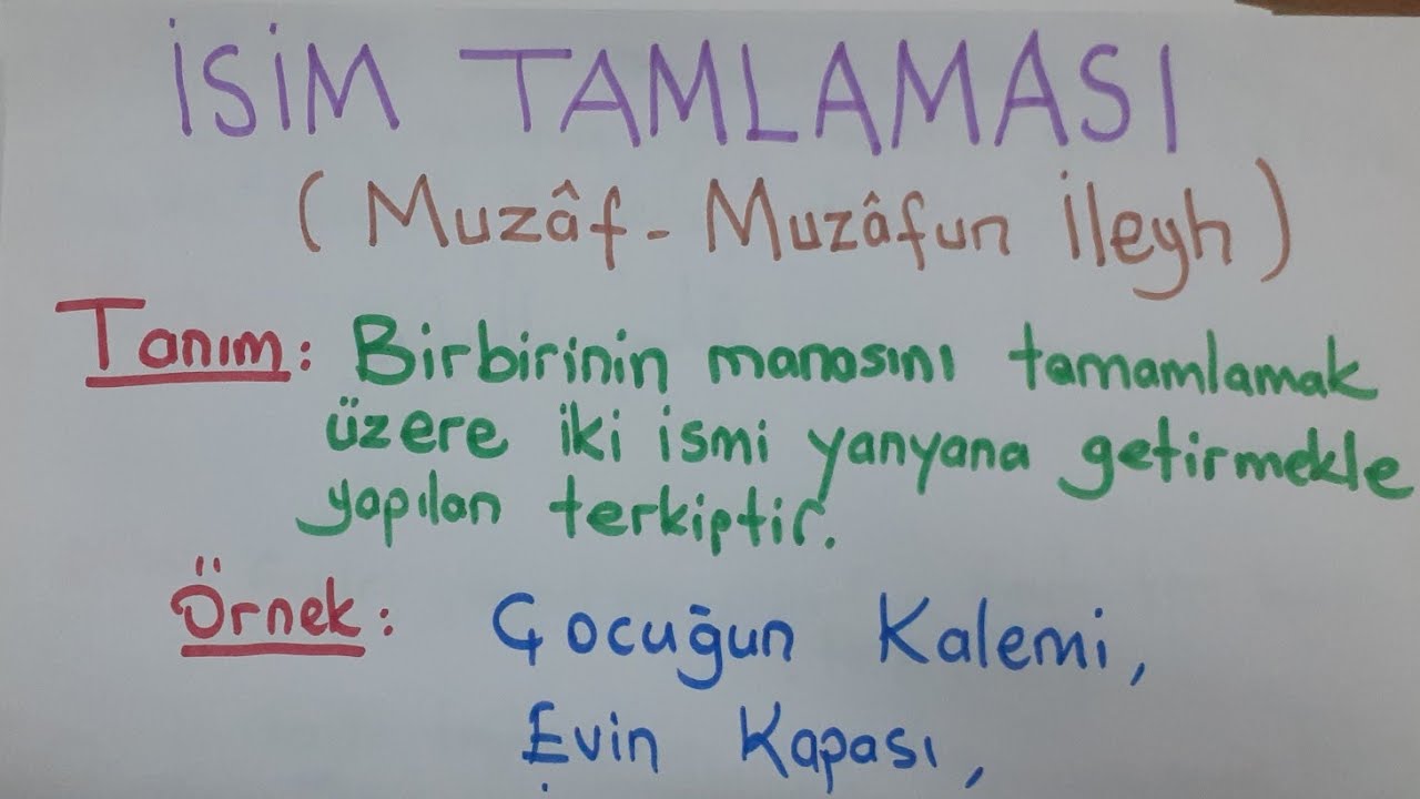64.Ders İsim Tamlaması