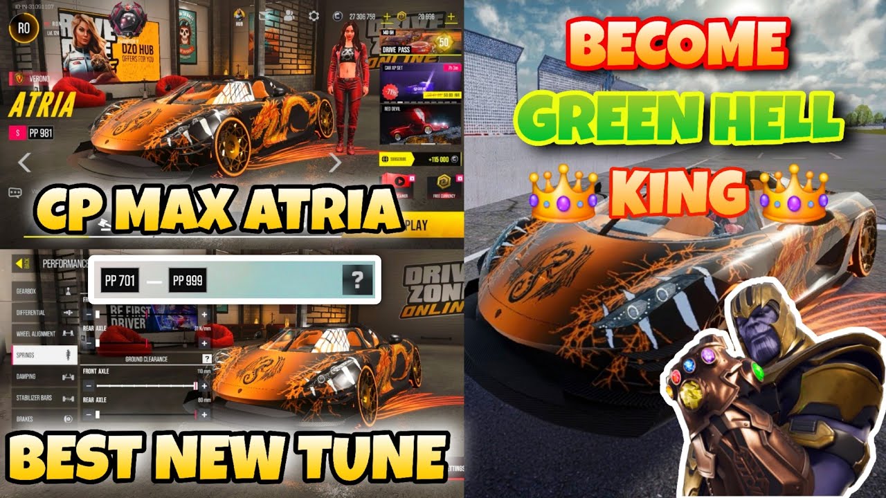 Atria CP Max Best Tune For Green Hell Drive Zone Online | Atria Gameplay DZO