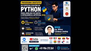 PROGRAMA DE ESPECIALIZACIÓN EN PYTHON PARA ANÁLISIS DE DATOS E INTELIGENCIA ARTIFICIAL 2026 S02 screenshot 3