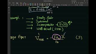 Sizing a Liquid Phase CSTR (1/2)