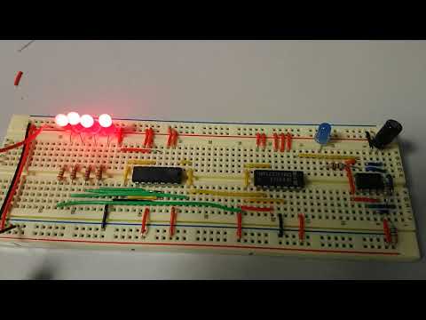 4 bit counter with 555 timer