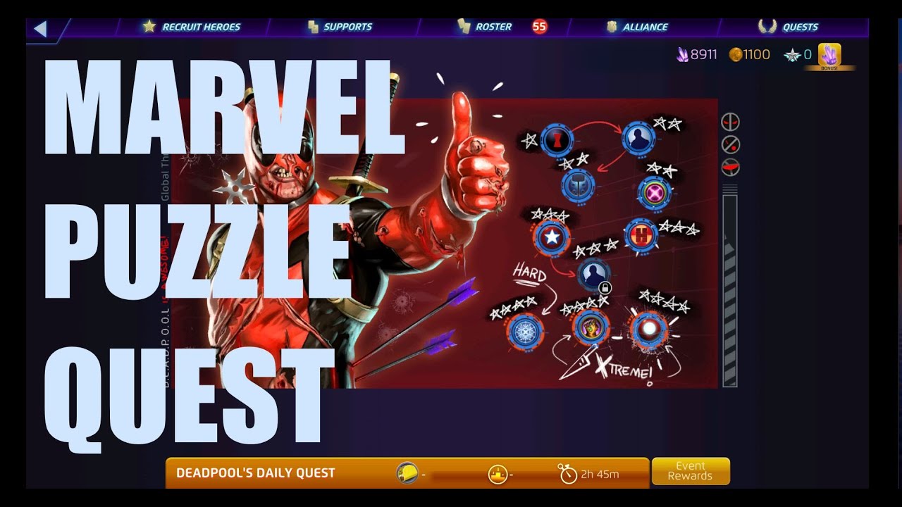 Marvel Puzzle Quest – Campaign Playthrough Part 4 | No Commentary Gameplay