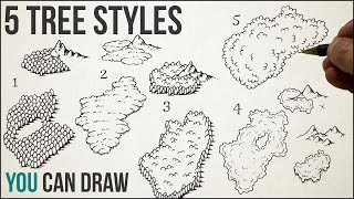 How To Draw Fantasy Map Trees And Forests - 5 Easy Styles To Make Your Maps Look Awesome