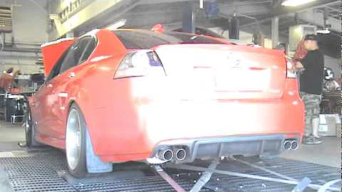 2009 Pontiac G8 GT Dyno pull 351whp 358tq intake header exhaust tune mods inside