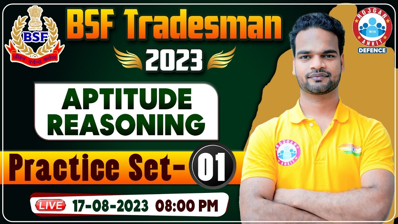 BSF Tradesman 2023, BSF Aptitude Reasoning Practice Set #01, BSF Reasoning PYQs By Shivam Sir