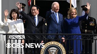 Bidens welcome Japanese Prime Minister Fumio Kishida, wife to White House | full coverage