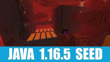 Minecraft Java 1.16.5 Seed: Spawn near village with blacksmith and portal that goes right to bastion