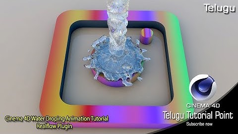 cinema 4d water dropping animation | realflow plugin tutorial 2021 | Telugu tutorial point