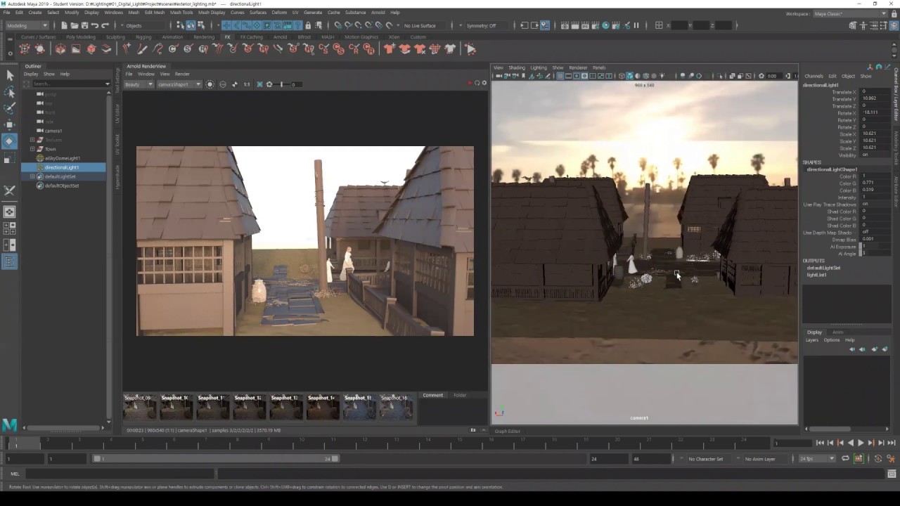 Basic Lighting in Arnold for Maya - Exterior (part 3/3) - YouTube
