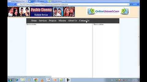 Advance HTML 5 and Css 3 website layout in urdu/ hindi part 4/8