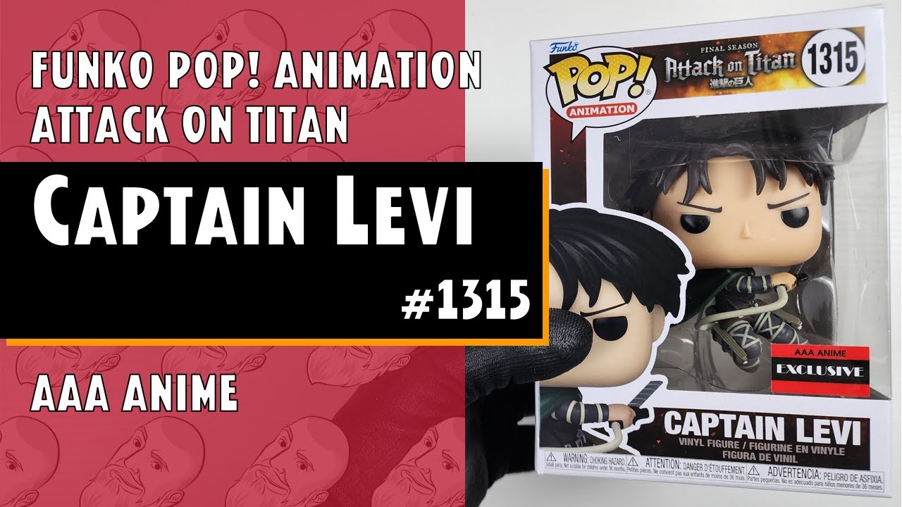Attack on Titan Anime Funko POP - Captain Levi #1315 AAA Ex. w/ POP  Protector