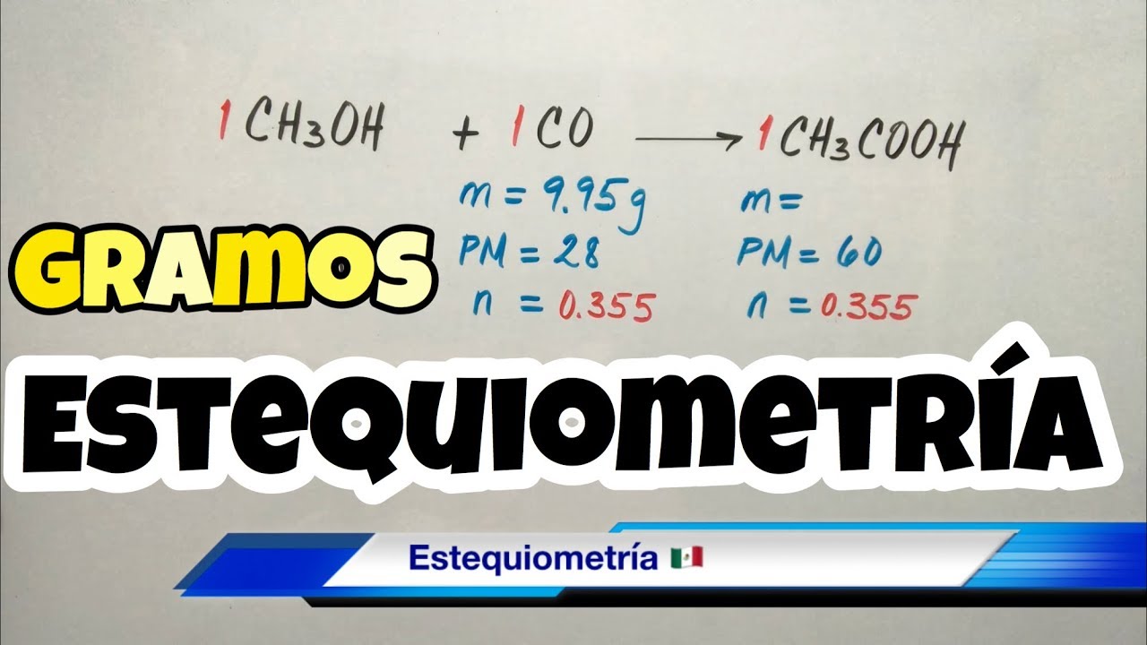 ESTEQUIOMETRÍA Química MasaMol y MasaMasa YouTube