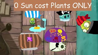 Can you beat PvZ 2 with ONLY 0 SUN PLANTS? Part 2:The Pirates of the seven Nights