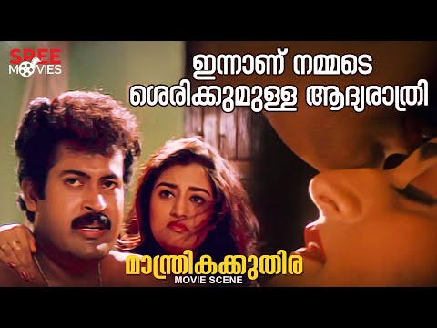 ഇന്നാണ് നമ്മടെ ശെരിക്കുമുള്ള ആദ്യരാത്രി |Manthrika Kuthira Movie Scene |Manoj K Jayan|Vani Viswanath