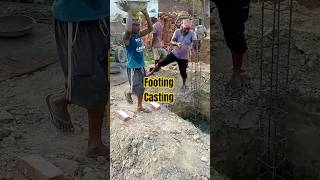foundation footing casting #construction #civilengineering #constructionchannel #home