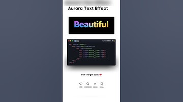 Aurora Text Effect #coding #css3 #css #shorts